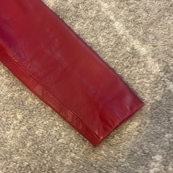 Red Genuine Leather Jacket - Oscar Leopold - Picture 4 of 10